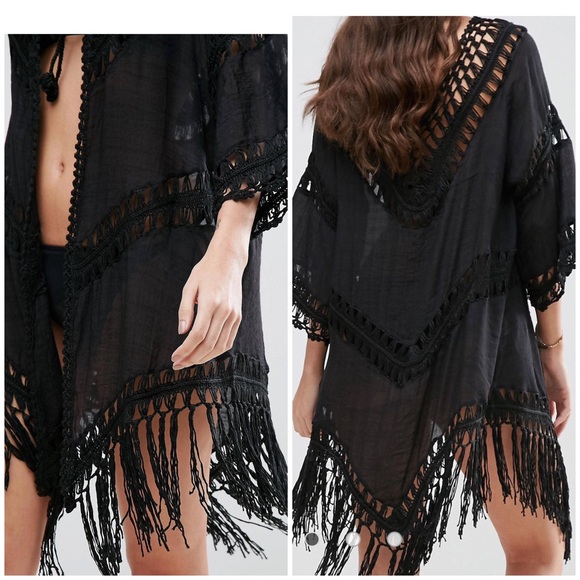 Crochet 🧶 Kimono-Multi Print Pant & Swimsuit Set - Picture 6 of 14